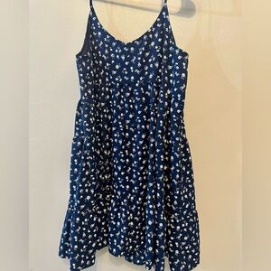 Blue and White Floral Dress